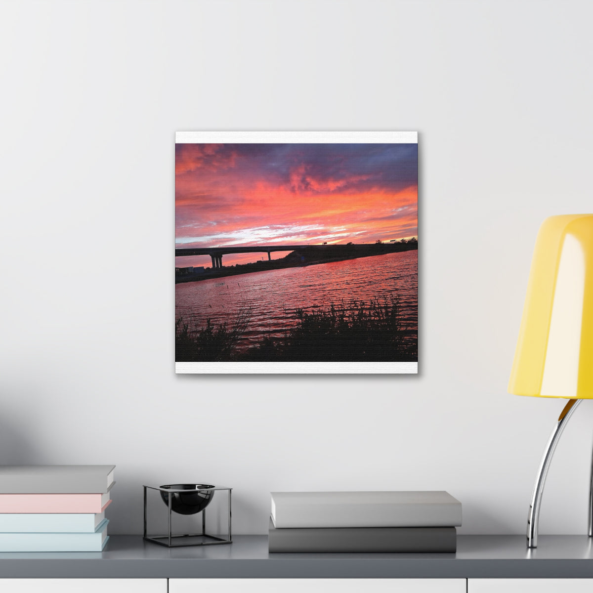 Sunset Bridge — Stretched Canvas Print