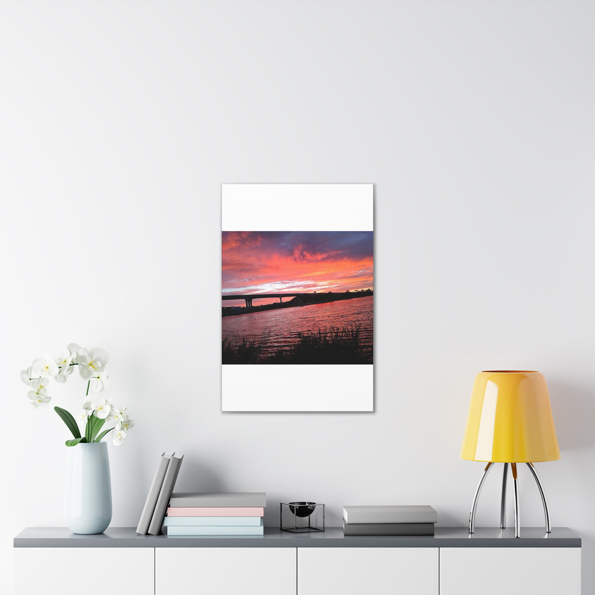 Sunset Bridge — Stretched Canvas Print