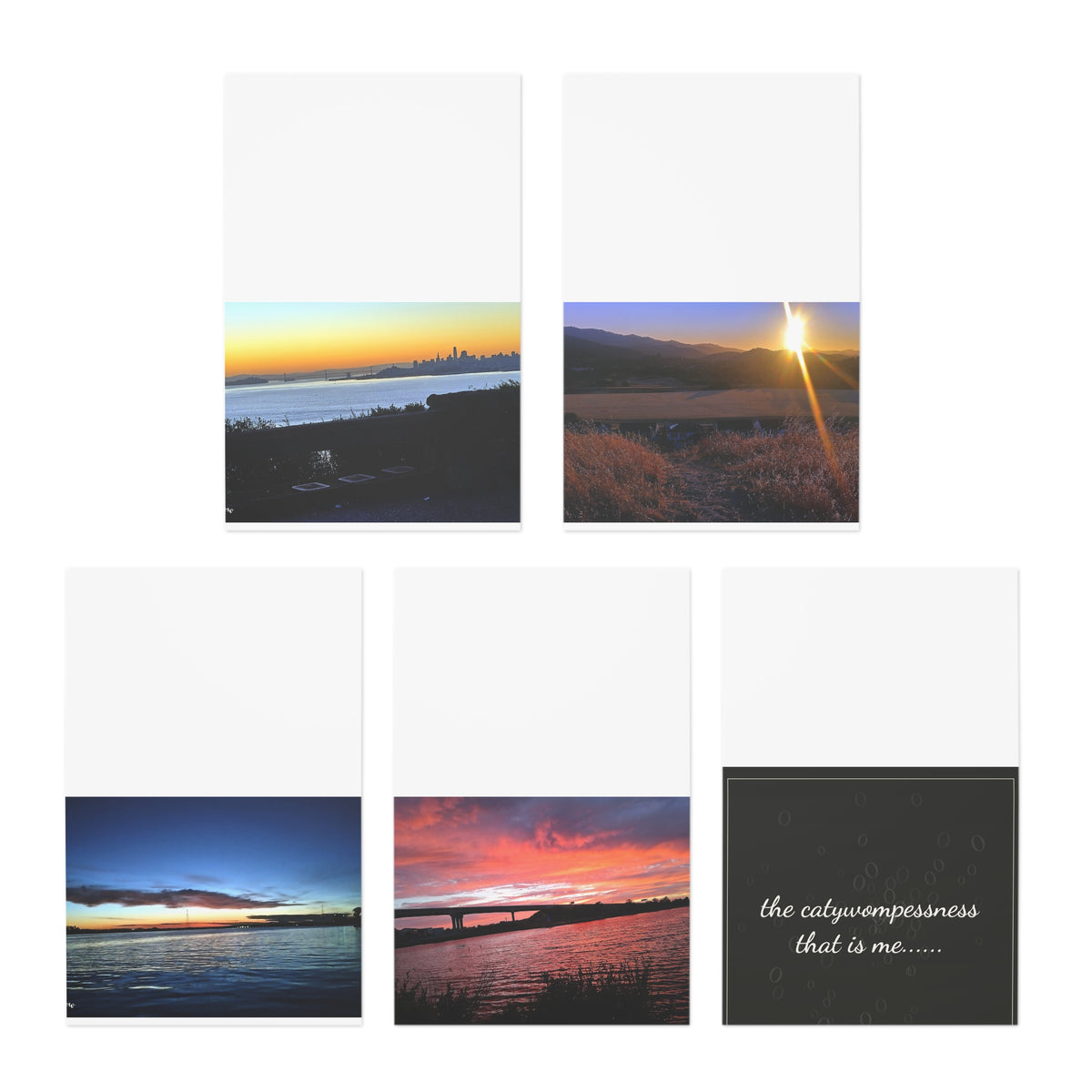 Sunset and nature photo note card set with envelopes by Jenn Mallow Studios