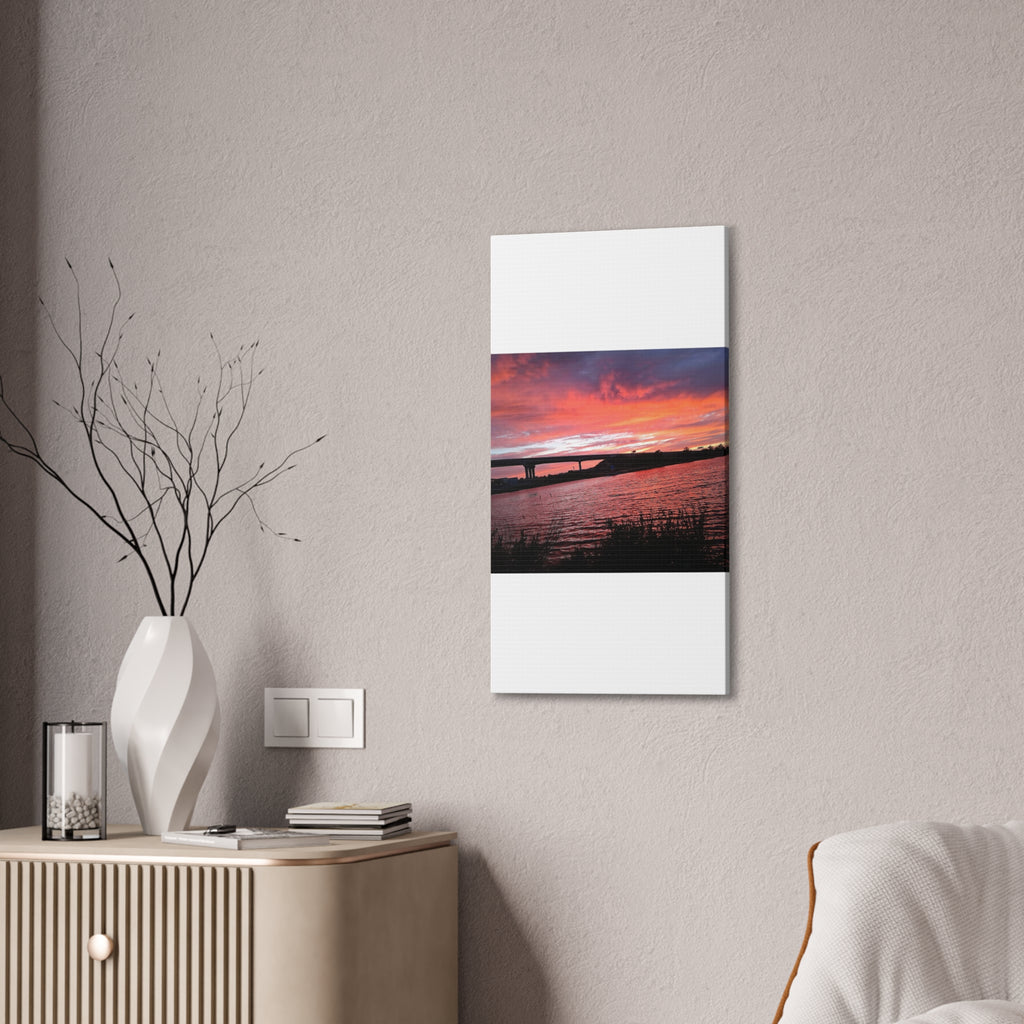 Sunset Bridge — Stretched Canvas Print