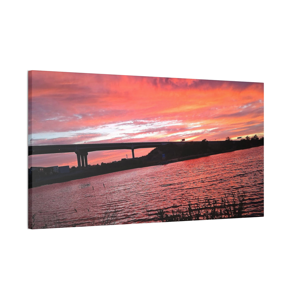 Sunset Bridge — Stretched Canvas Print