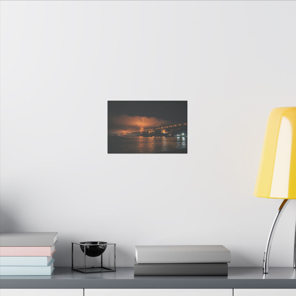 Golden Fog — Golden Gate Bridge Night Canvas Print