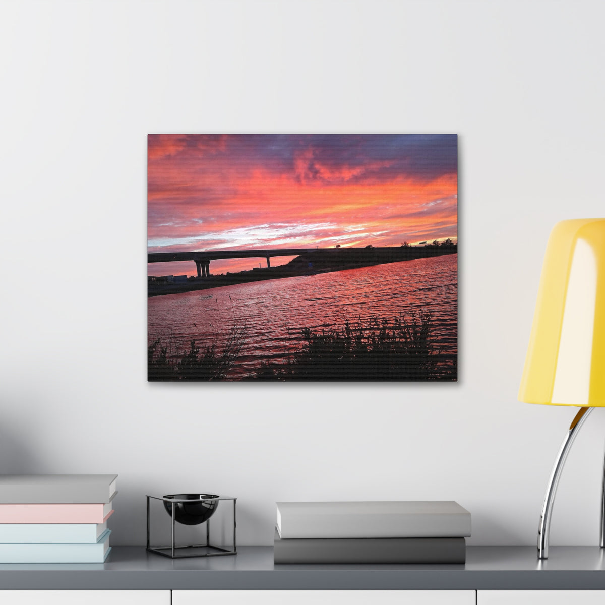 Sunset Bridge — Stretched Canvas Print