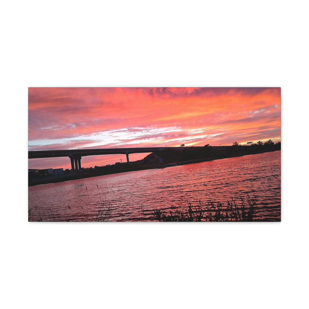 Sunset Bridge — Stretched Canvas Print