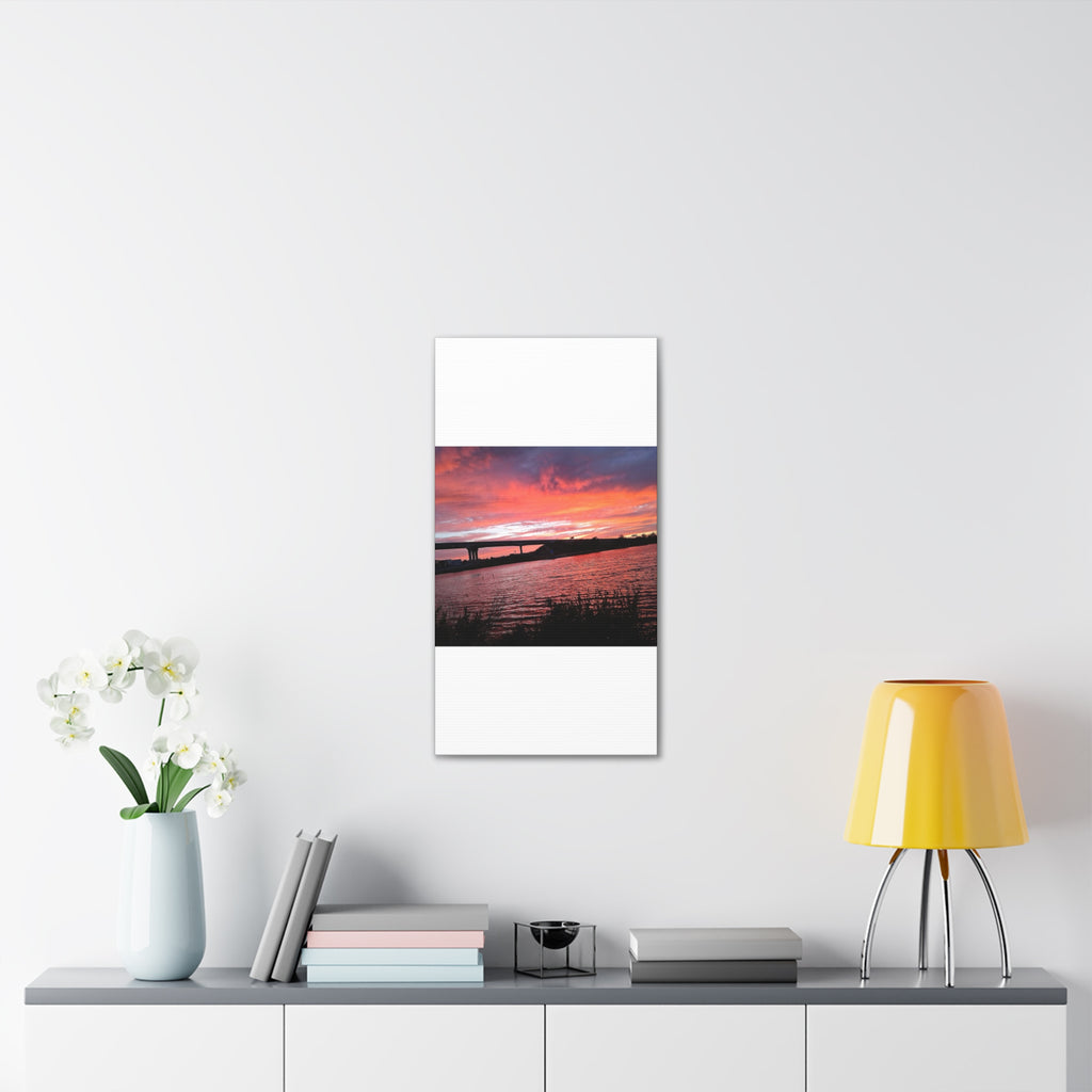 Sunset Bridge — Stretched Canvas Print