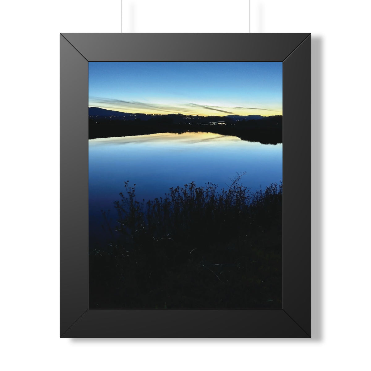 Sunset Lake Reflection — Framed Photo Poster