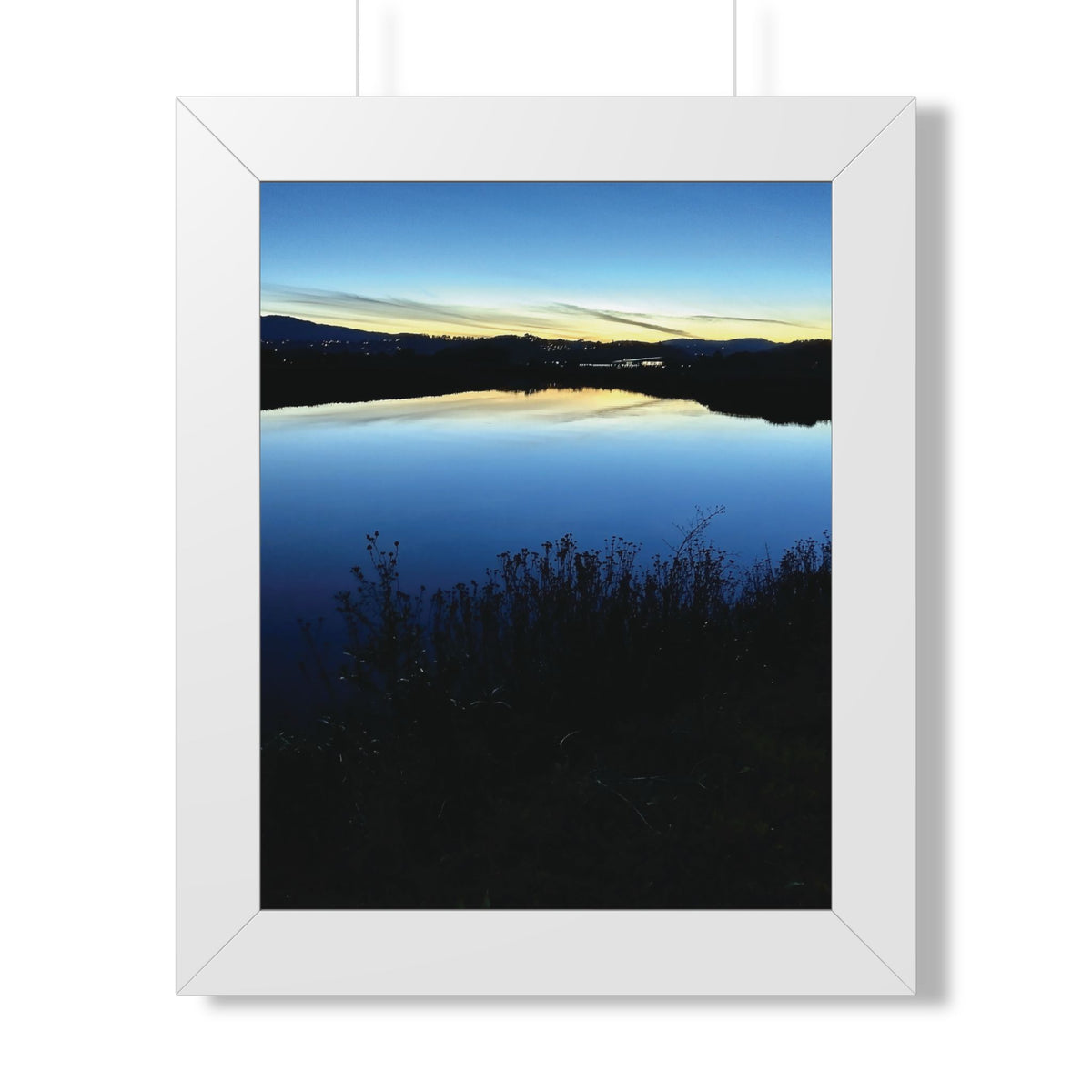 Sunset Lake Reflection — Framed Photo Poster