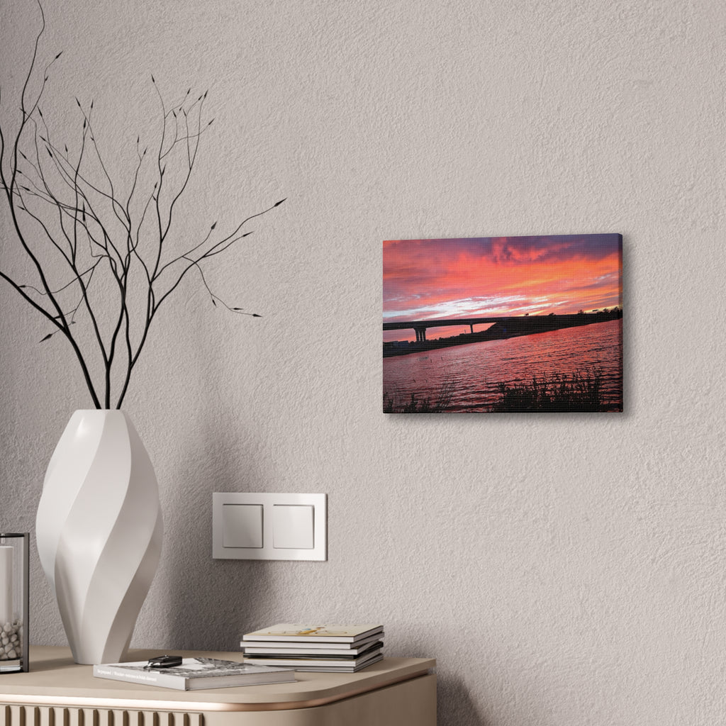 Sunset Bridge — Stretched Canvas Print