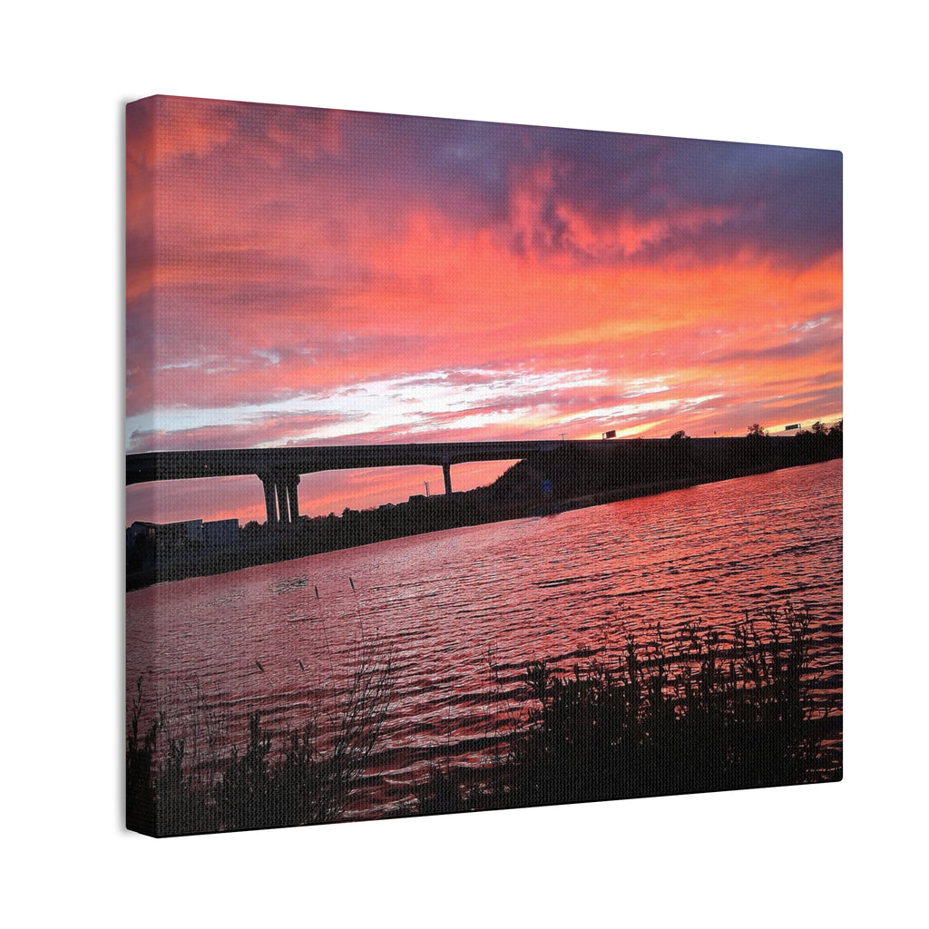 Sunset Bridge — Stretched Canvas Print