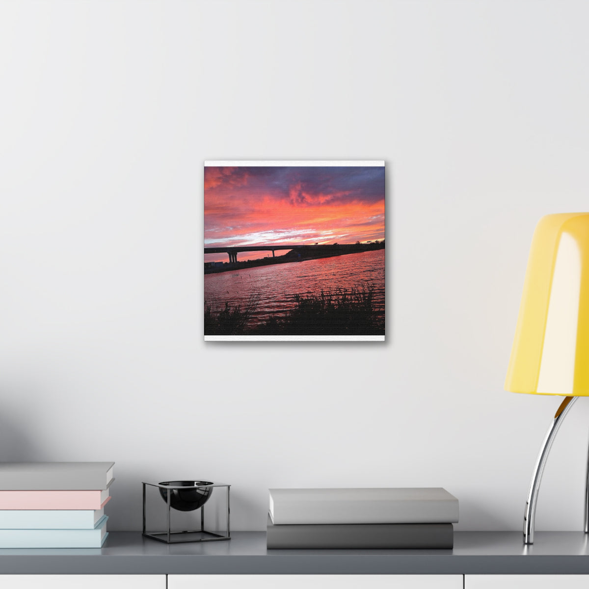 Sunset Bridge — Stretched Canvas Print