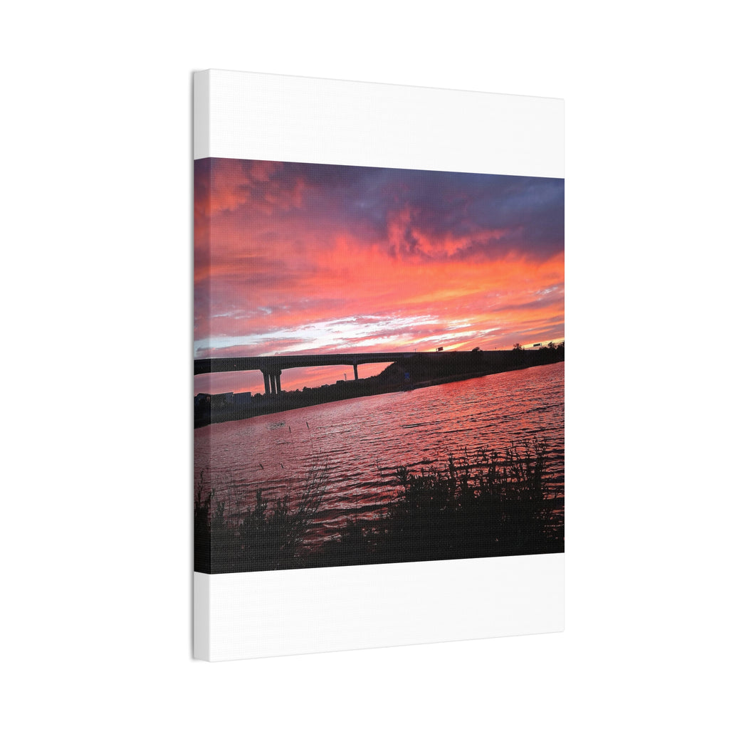 Sunset Bridge — Stretched Canvas Print