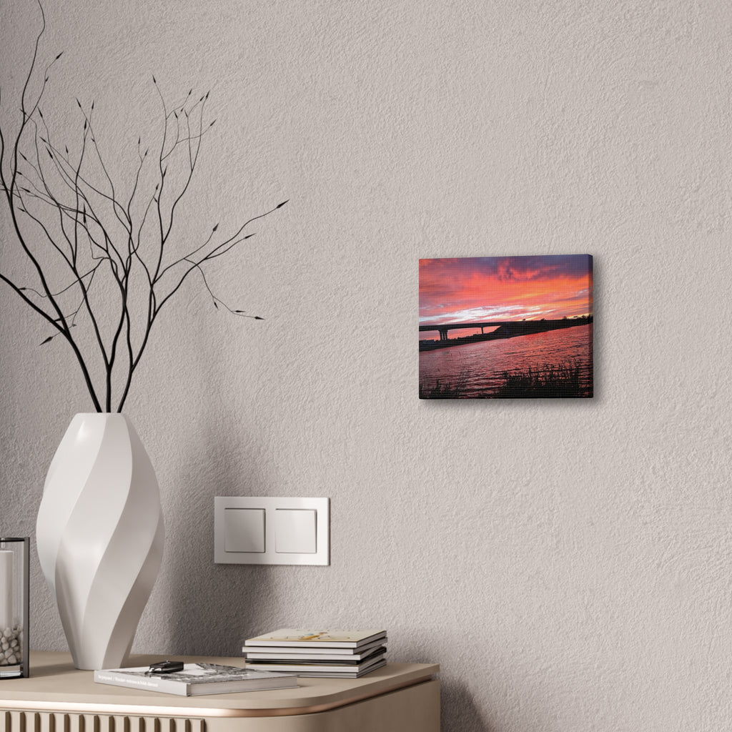Sunset Bridge — Stretched Canvas Print