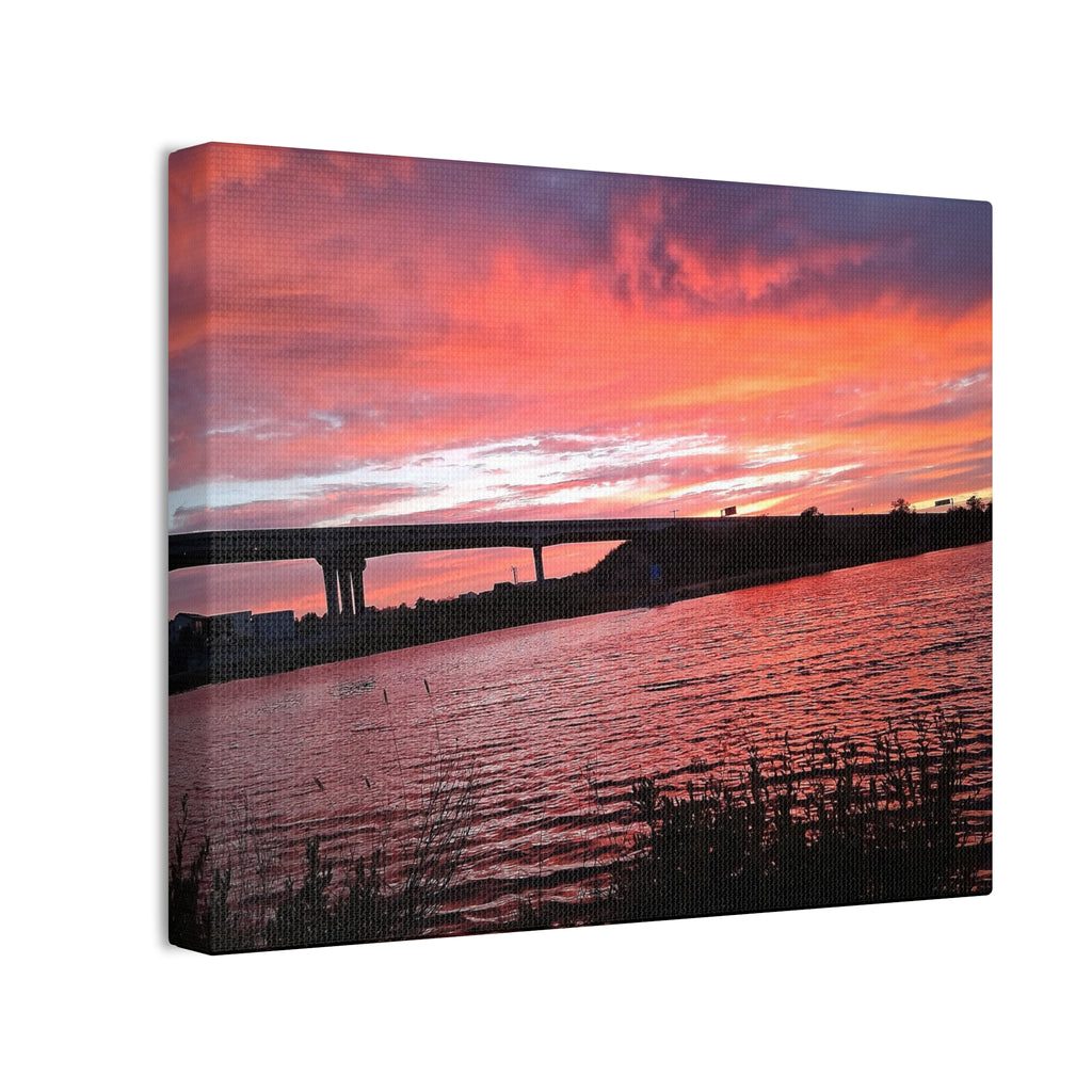Sunset Bridge — Stretched Canvas Print