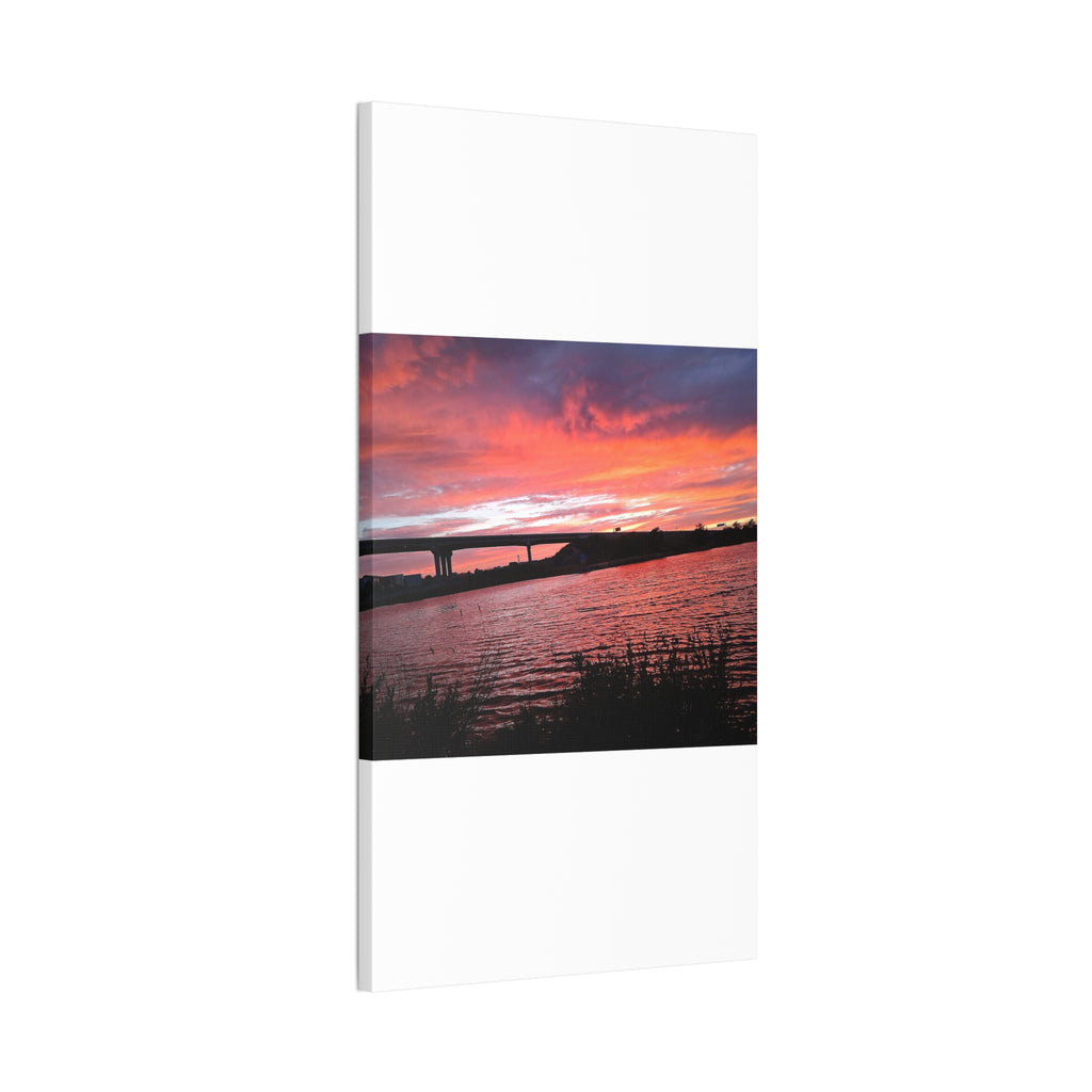 Sunset Bridge — Stretched Canvas Print