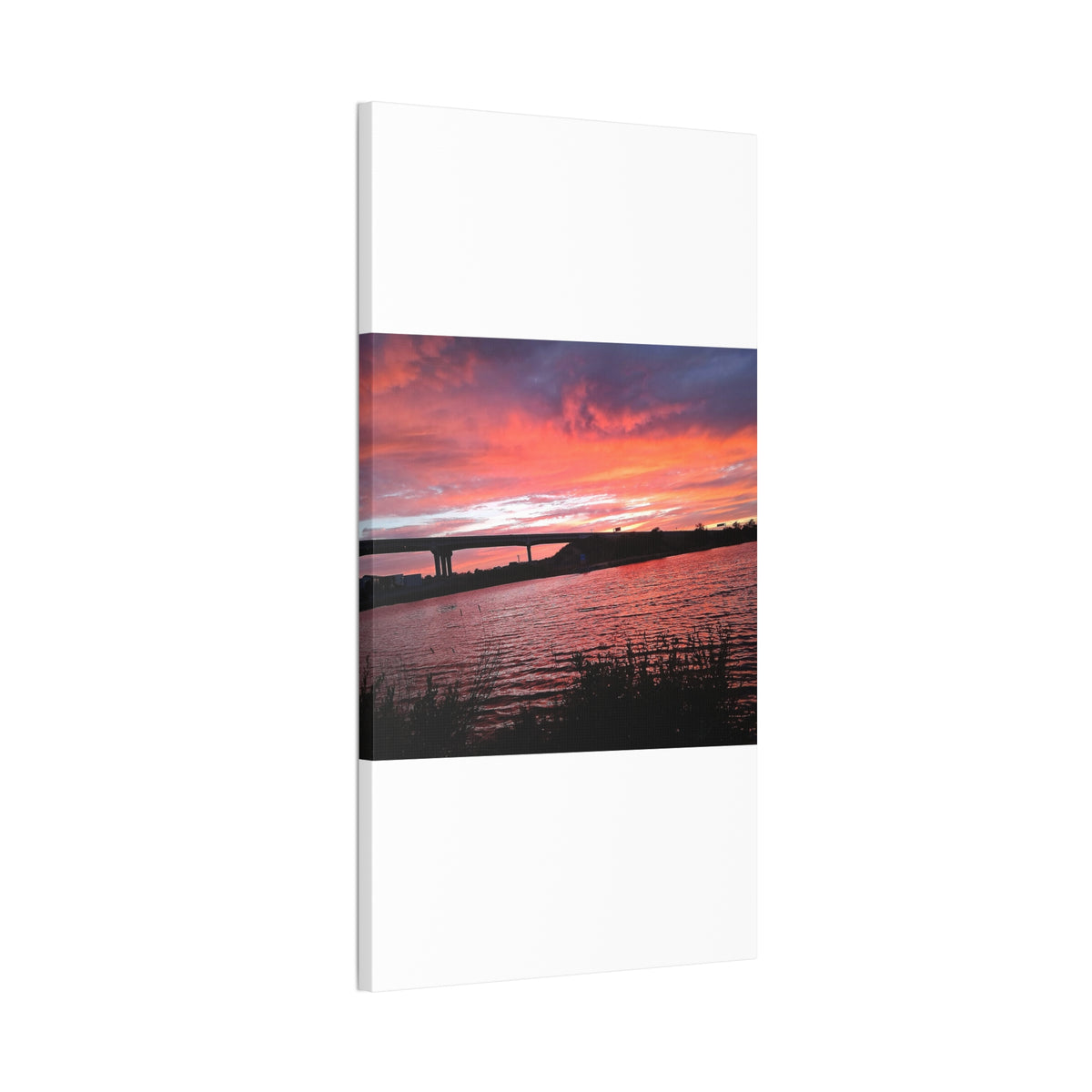 Sunset Bridge — Stretched Canvas Print