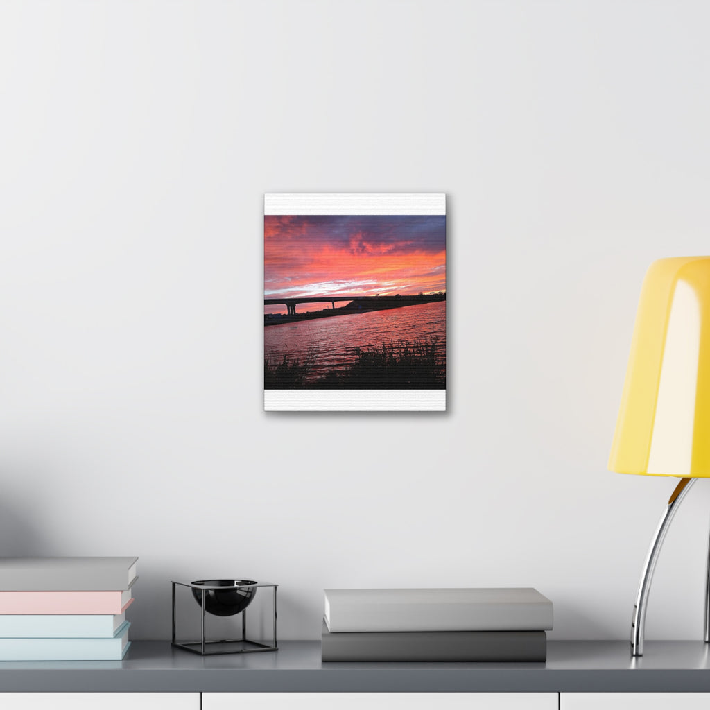 Sunset Bridge — Stretched Canvas Print