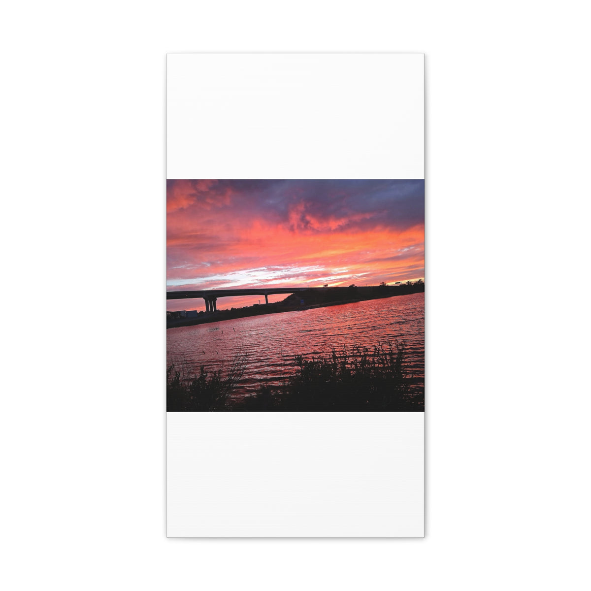 Sunset Bridge — Stretched Canvas Print