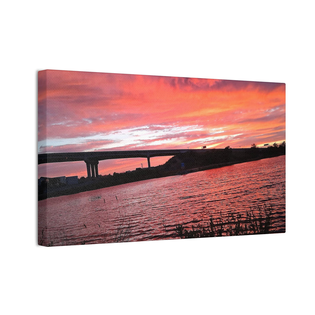 Sunset Bridge — Stretched Canvas Print