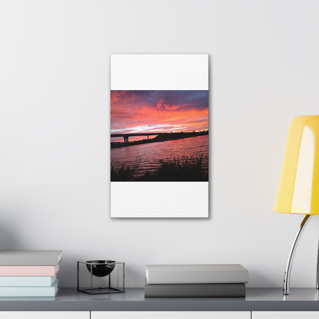Sunset Bridge — Stretched Canvas Print