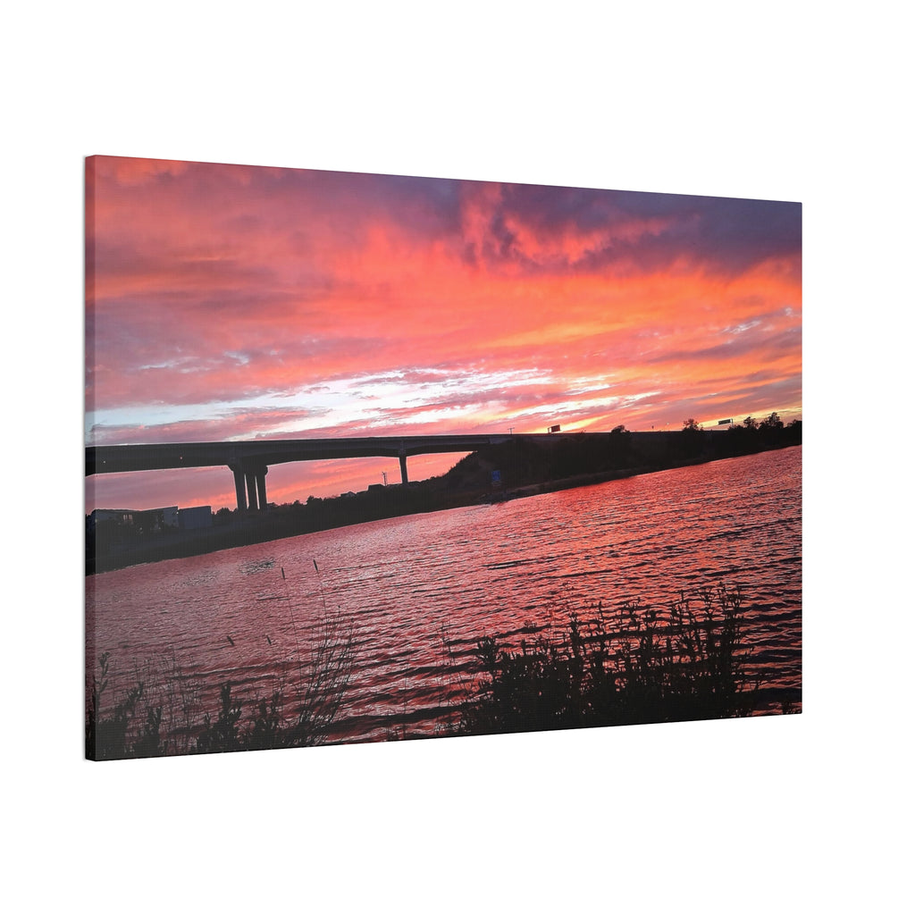 Sunset Bridge — Stretched Canvas Print