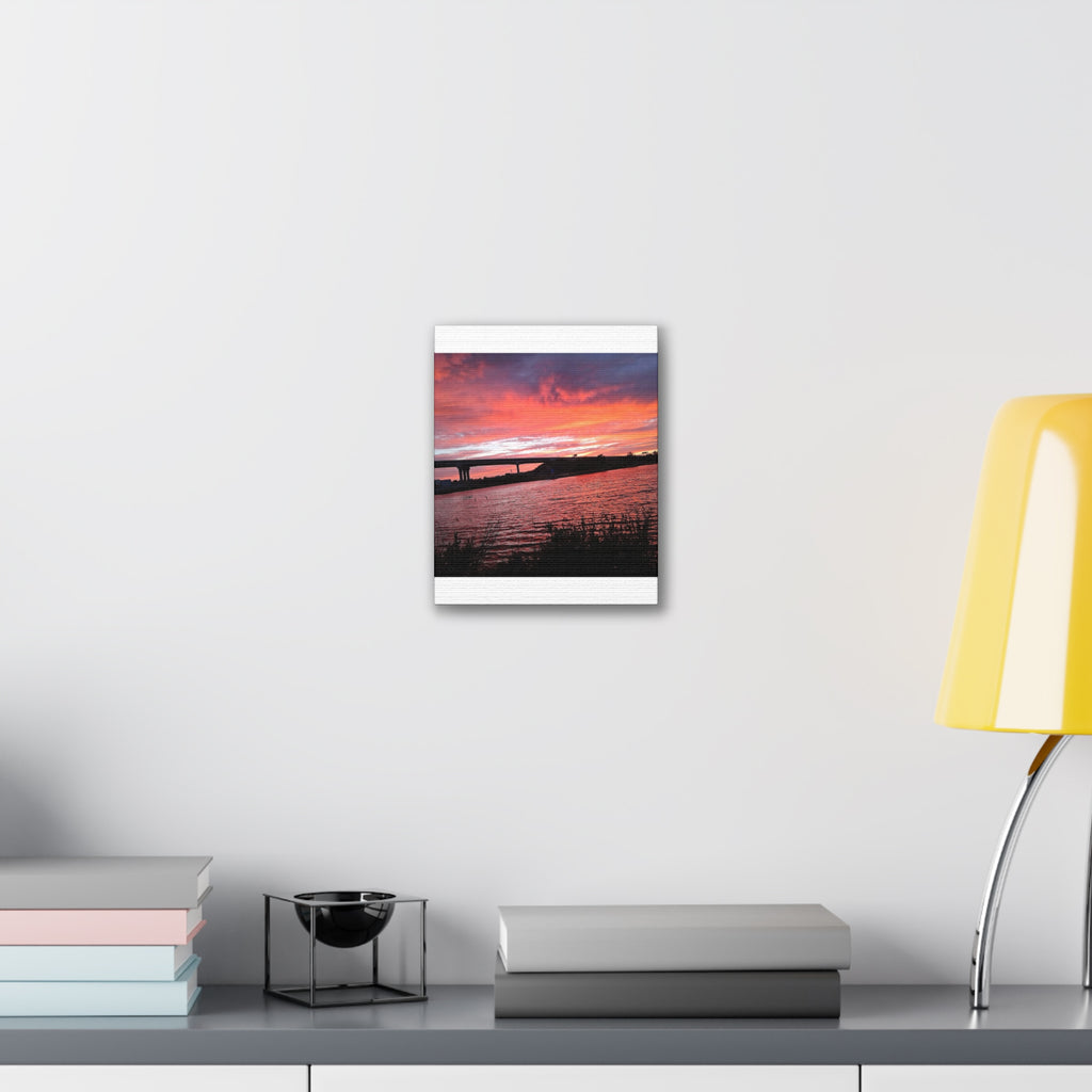 Sunset Bridge — Stretched Canvas Print