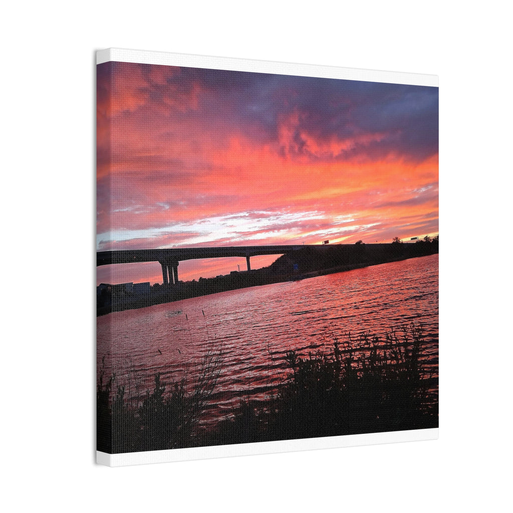 Sunset Bridge — Stretched Canvas Print
