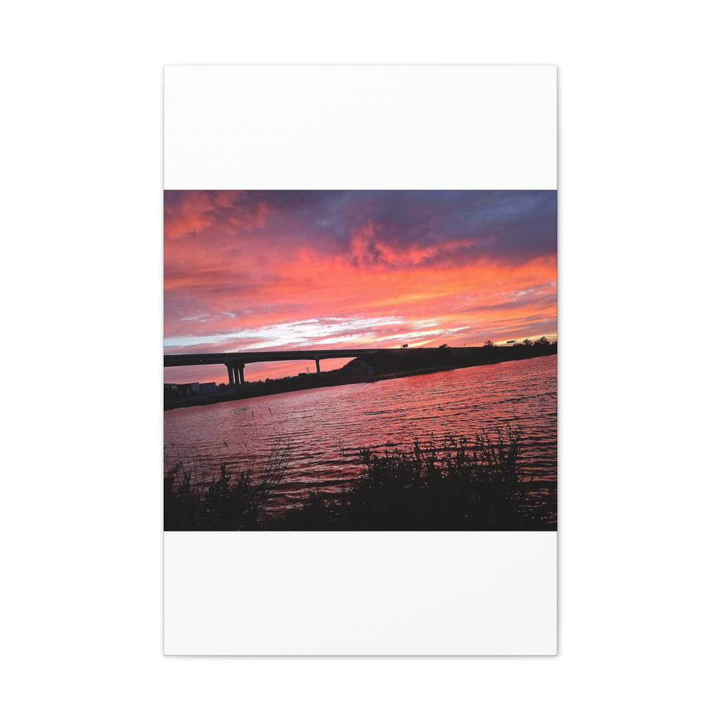 Sunset Bridge — Stretched Canvas Print