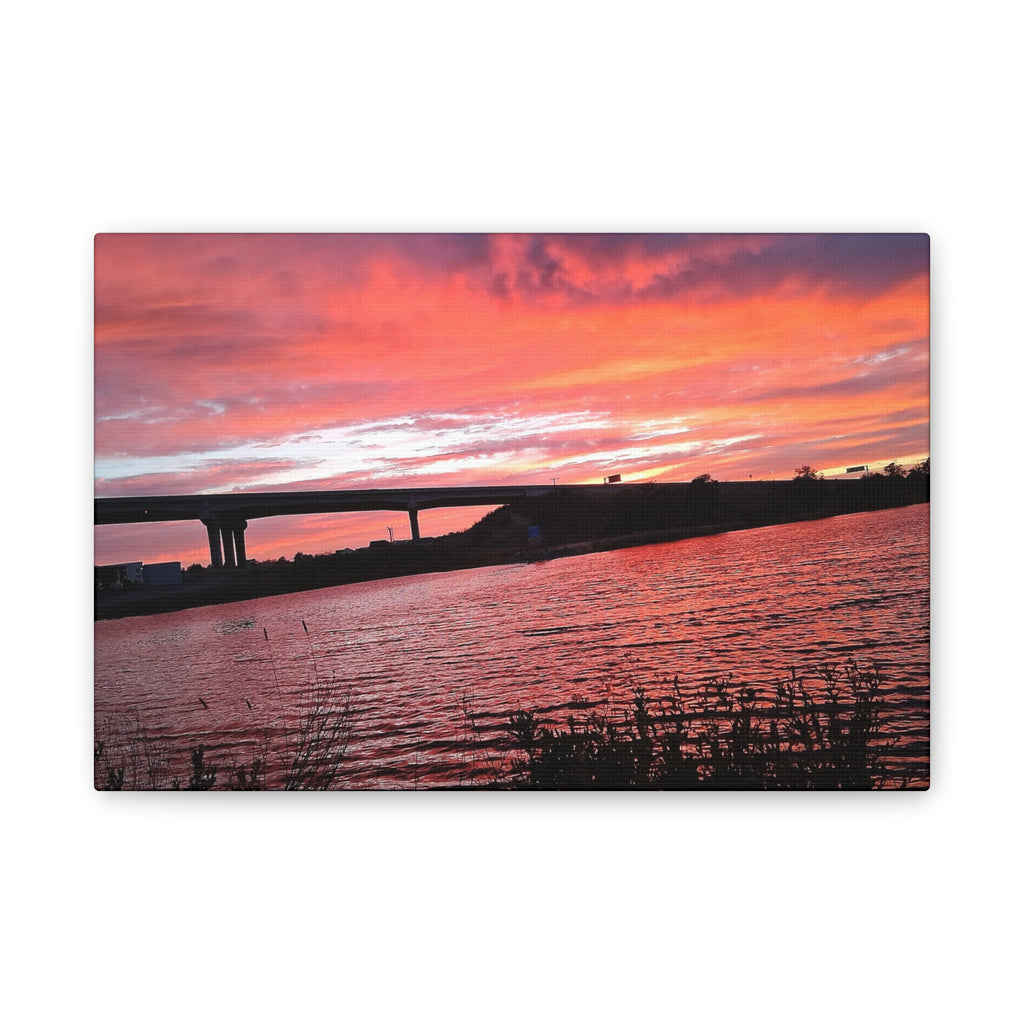 Sunset Bridge — Stretched Canvas Print