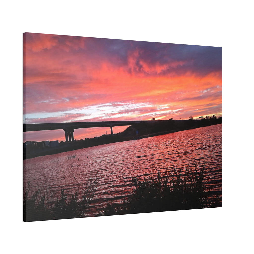Sunset Bridge — Stretched Canvas Print