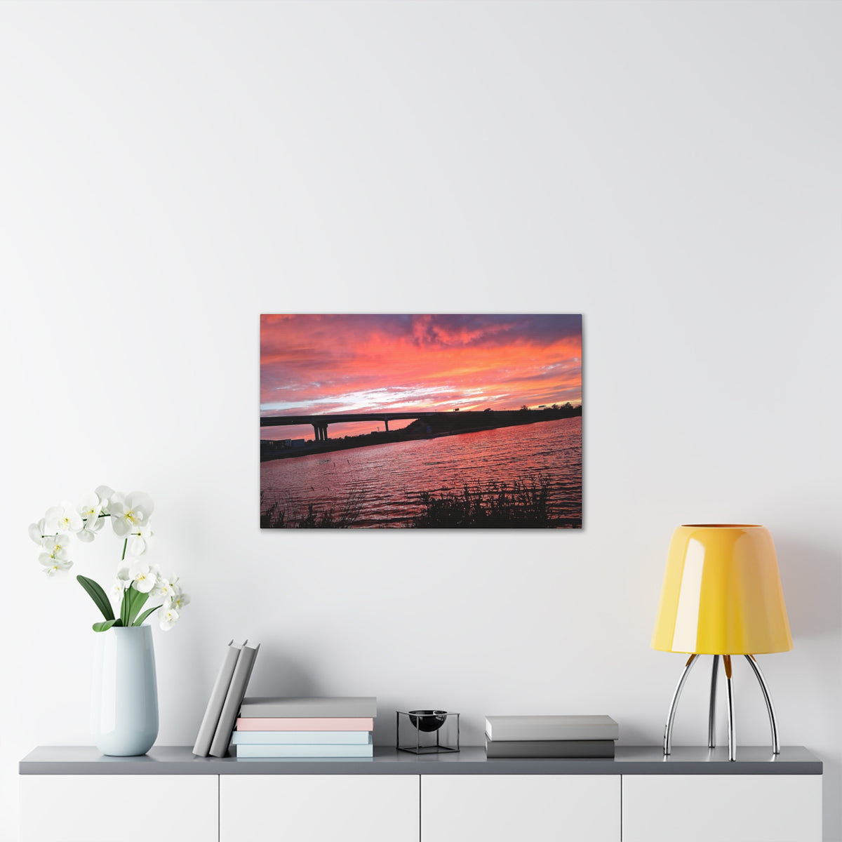 Sunset Bridge — Stretched Canvas Print