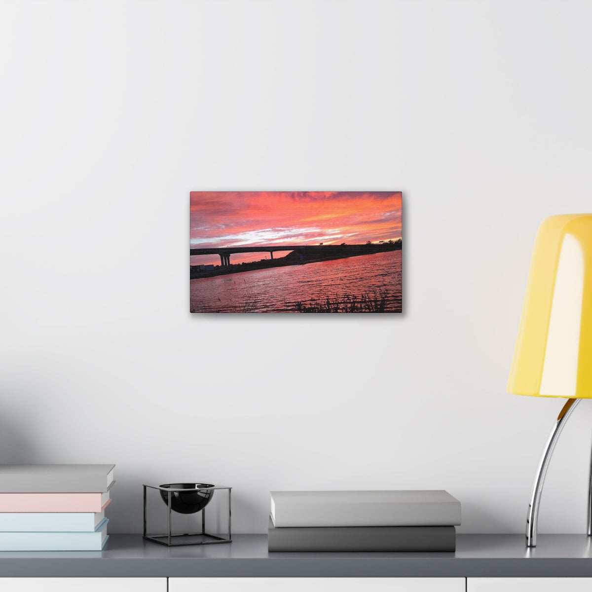 Sunset Bridge — Stretched Canvas Print