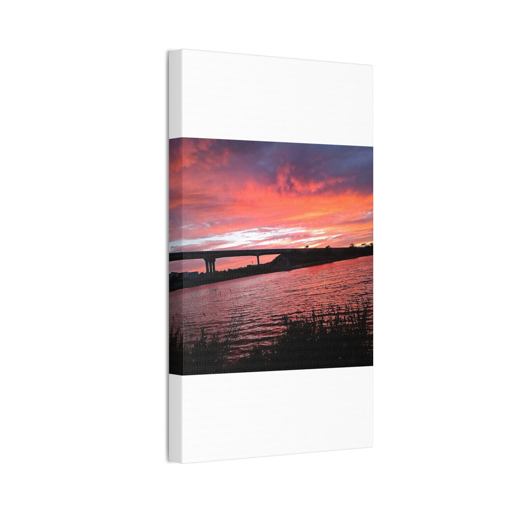Sunset Bridge — Stretched Canvas Print