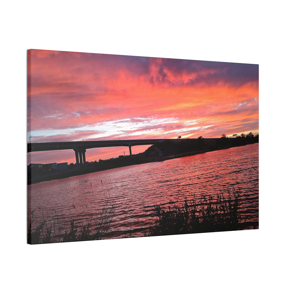 Sunset Bridge — Stretched Canvas Print
