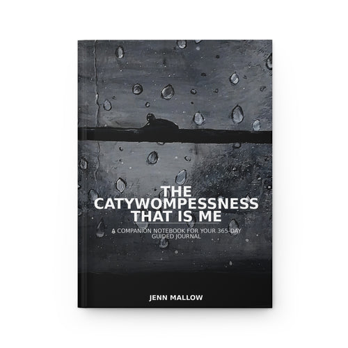 Catywompessness matte hardcover lined journal by Jenn Mallow Studios