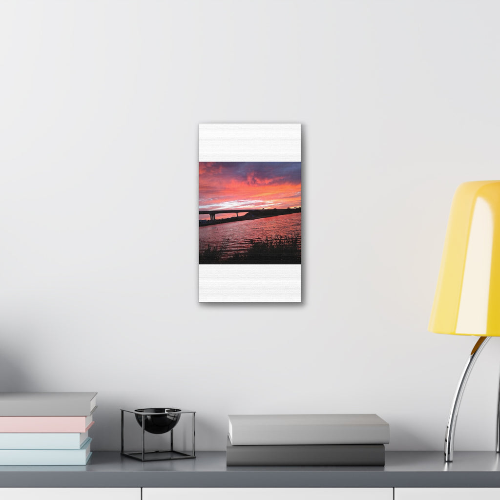 Sunset Bridge — Stretched Canvas Print