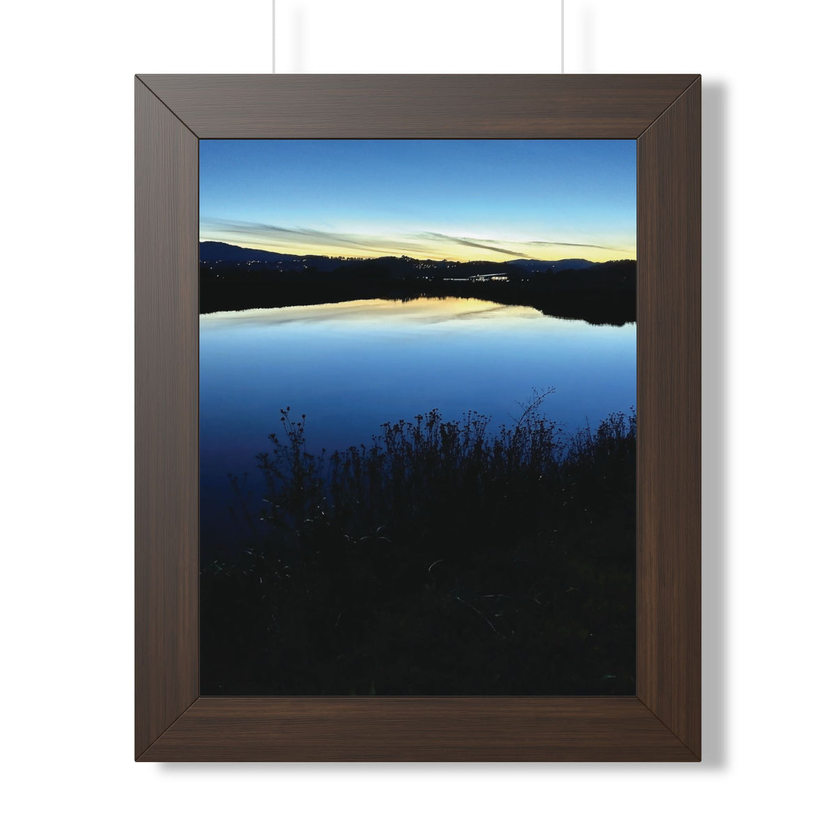Sunset Lake Reflection — Framed Photo Poster