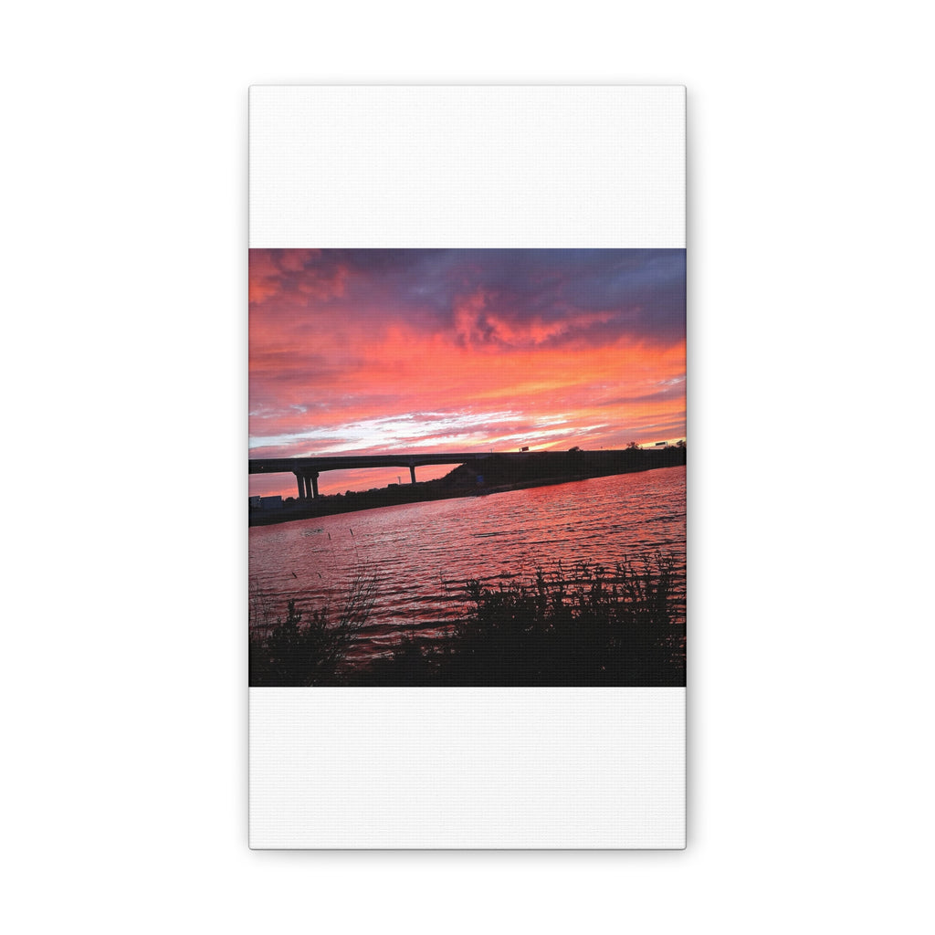 Sunset Bridge — Stretched Canvas Print