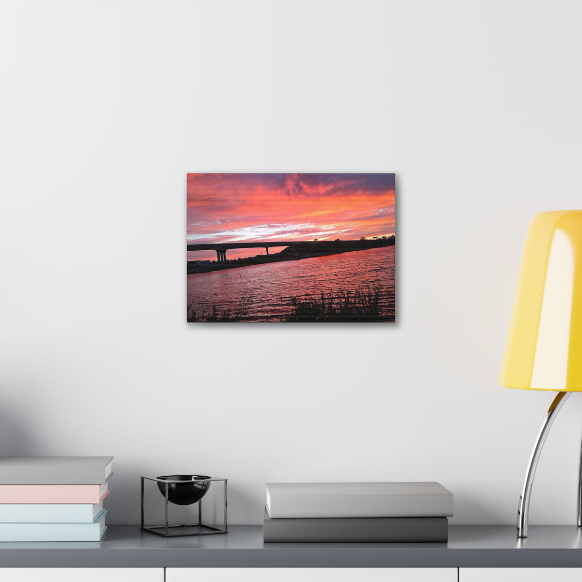 Sunset Bridge — Stretched Canvas Print