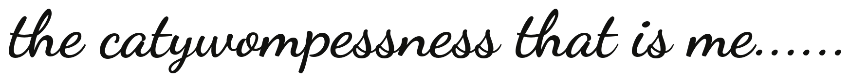 Catywompessness Window & Bumper Decal — Large Cursive Vinyl Sticker