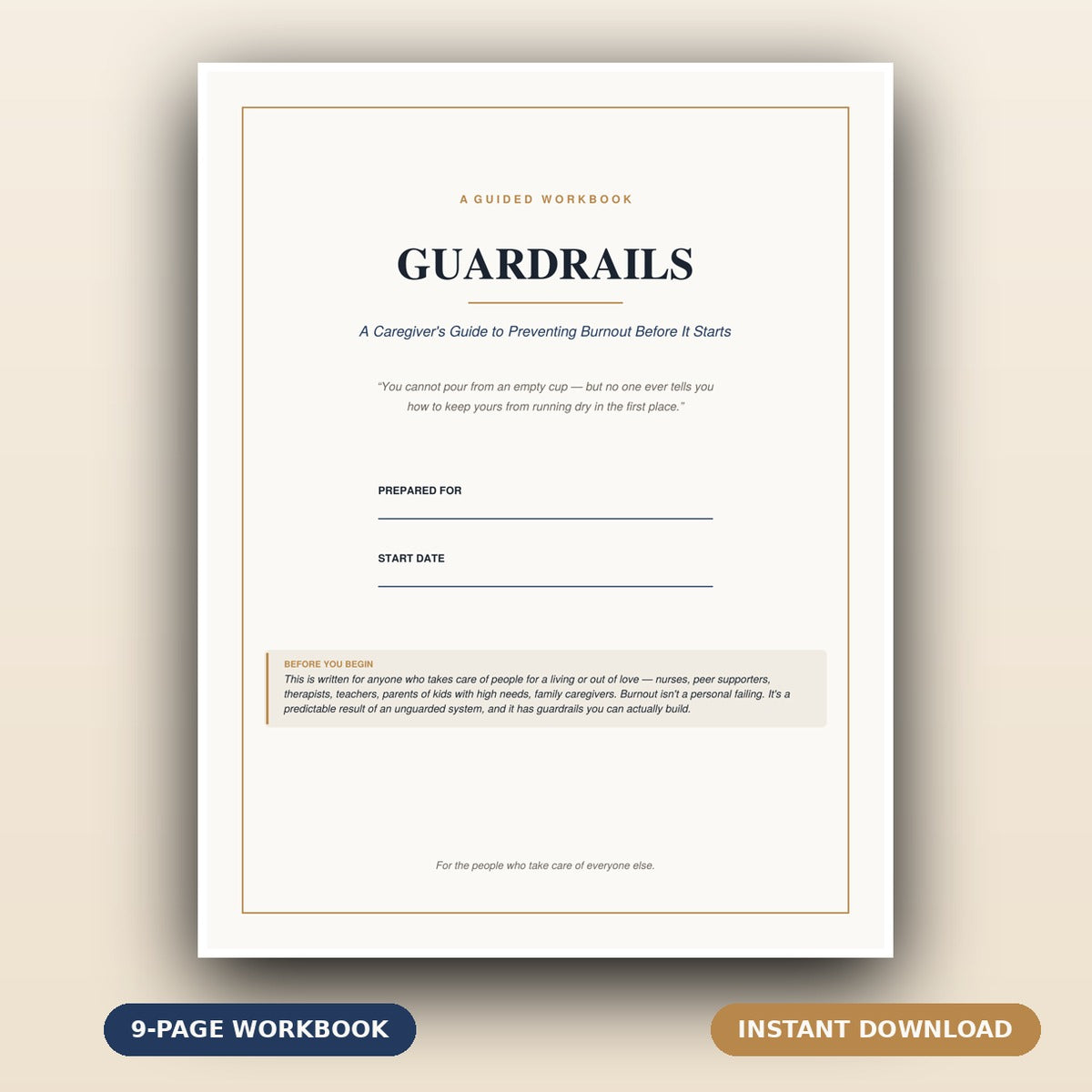 Guardrails: Caregiver Burnout Prevention Workbook
