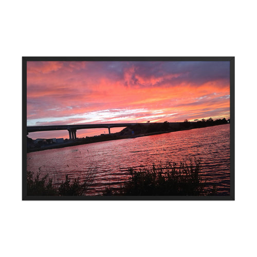 Black Point sunset in Novato, Marin County framed photo print by Jenn Mallow