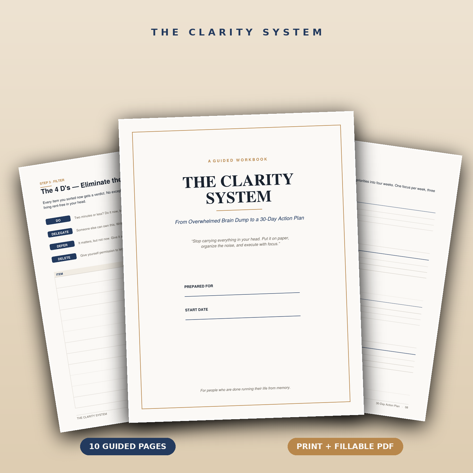 The Clarity System: Brain Dump to Action Plan